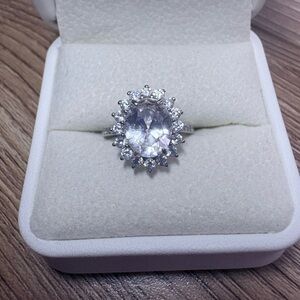 Sterling Silver Moissanite Women's Ring S925